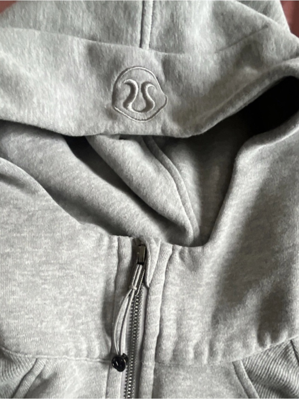 lululemon athletica Light Gray Hooded Zip Jacket